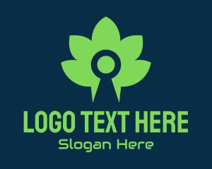 Herb - Green Bio Keyhole logo design