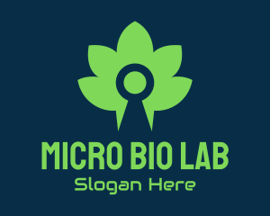 Green Bio Keyhole logo design