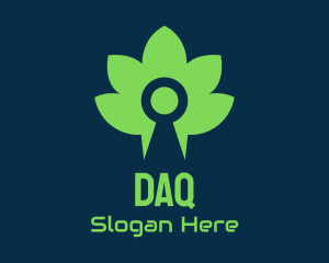 Data - Green Bio Keyhole logo design