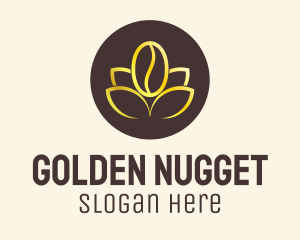 Golden Coffee Bean logo design