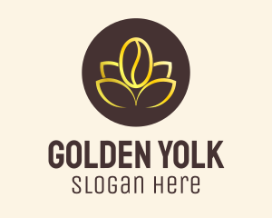 Golden Coffee Bean logo design