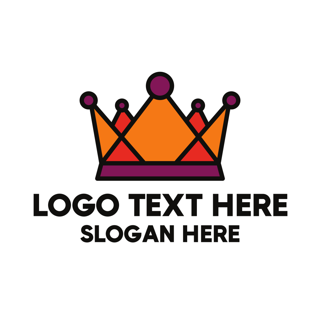 Polygonal Orange Crown Logo | BrandCrowd Logo Maker | BrandCrowd