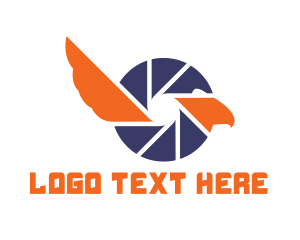 Journalist - Bird Camera Shutter logo design