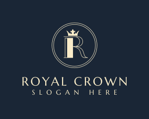 Royal Crown Business Letter R logo design