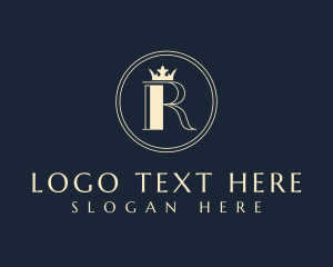 King - Royal Crown Business Letter R logo design