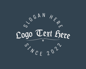 Typography - Gothic Traditional Brand logo design