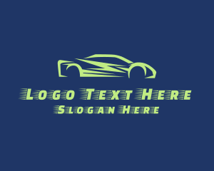 Race Car - Fast Race Car Vehicle logo design