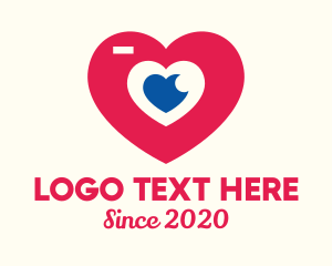 Lens - Wedding Photographer Heart logo design