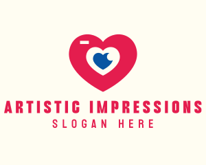 Wedding Photographer Heart logo design