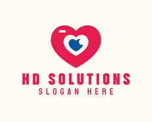 Wedding Photographer Heart logo design