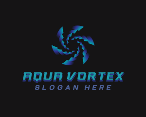 Spiral Blade Vortex logo design