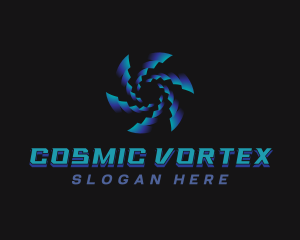 Vortex - Spiral Blade Vortex logo design