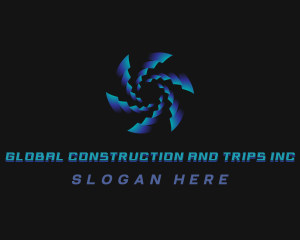 Programming - Spiral Blade Vortex logo design