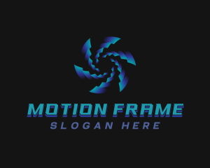 Spiral Blade Vortex logo design