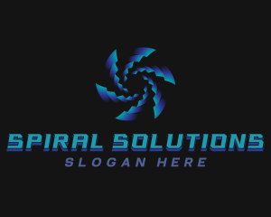 Spiral Blade Vortex logo design