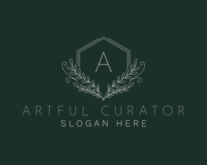 Hexagon Wellness Wreath logo design