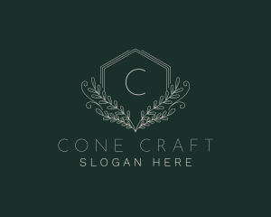 Hexagon Wellness Wreath logo design