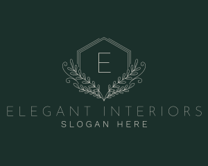 Hexagon Wellness Wreath logo design