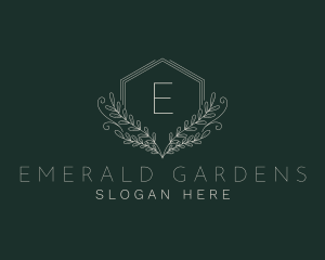 Hexagon Wellness Wreath logo design