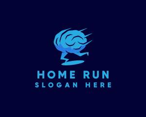 Running Brain Psychology logo design