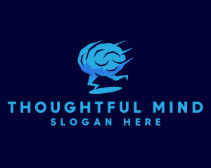 Thinking - Running Brain Psychology logo design