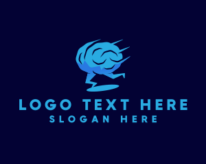 Thinking - Running Brain Psychology logo design