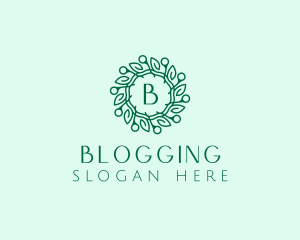Event Styling - Natural Leaf Wreath logo design