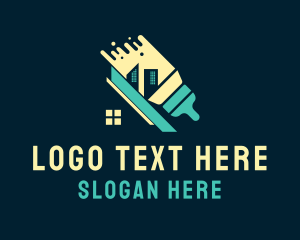 Technician - House Building Painting logo design