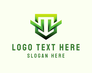 Modern - Modern Geometric Shield logo design