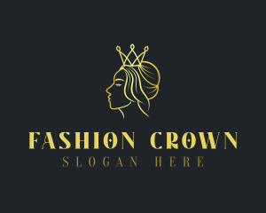 Golden Crown Girl logo design