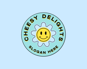 Happy Y2K Daisy logo design