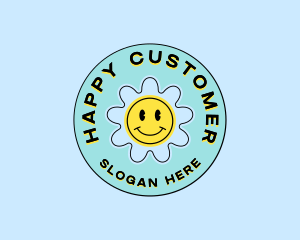 Happy Y2K Daisy logo design