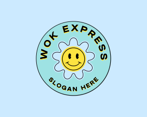 Happy Y2K Daisy logo design