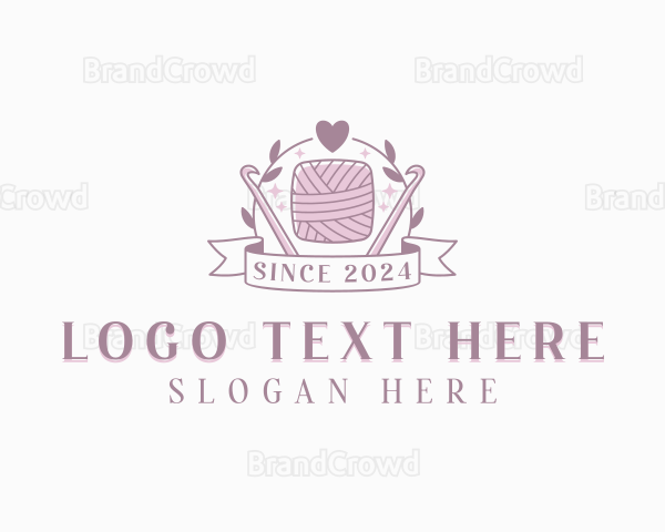 Handicraft Crochet Knitting Logo