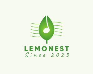 Compose - Botanical Musical Leaf logo design