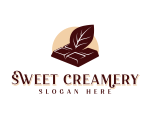 Organic Chocolate Bar Candy logo design