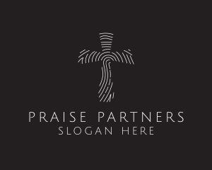 Praise - Religious Cross Thumbmark logo design