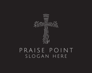 Praise - Religious Cross Thumbmark logo design
