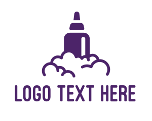 Quit Smoking - Violet Vape Smoke logo design