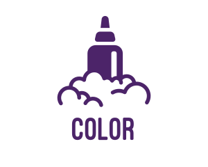 Vaping - Violet Vape Smoke logo design