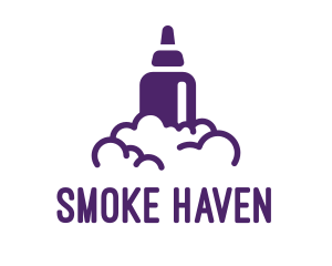 Tobacco - Violet Vape Smoke logo design