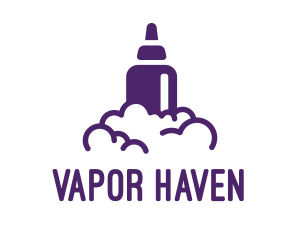 Vape - Violet Vape Smoke logo design