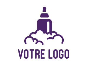 Vape - Violet Vape Smoke logo design