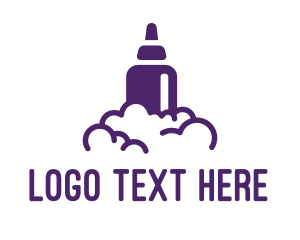 Nicotine - Violet Vape Smoke logo design