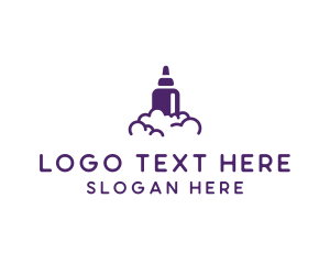 Smoking - Violet Vape Smoke logo design