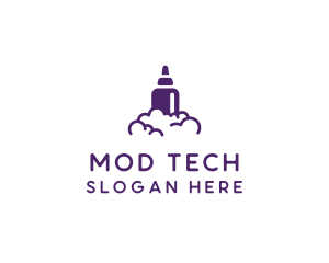 Mod - Violet Vape Smoke logo design