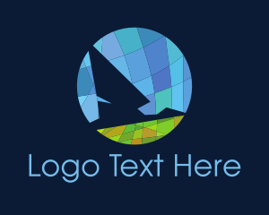 Travel Blogger - World Bird Flying logo design