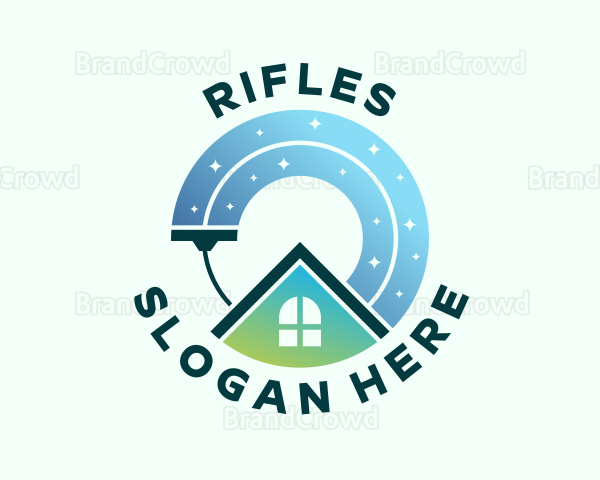 Squeegee House Cleaner Logo