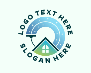 Cleaning - Squeegee House Cleaner logo design