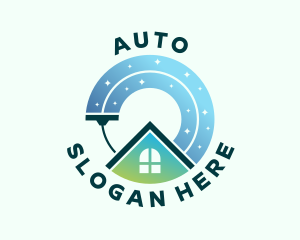 Squeegee House Cleaner Logo